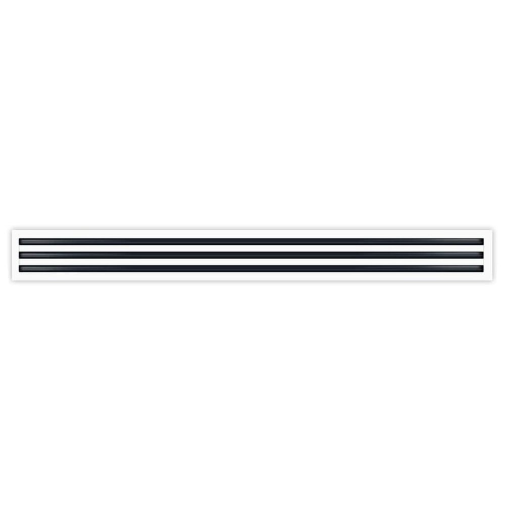 BUILDMART - 48" Linear Slot Diffuser - (3 Slot) Triple Slot - White Decorative A